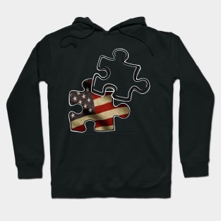 American flag puzzle piece Hoodie